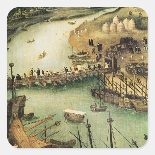 セビリア港， c.1590 スクエアシール (正面)