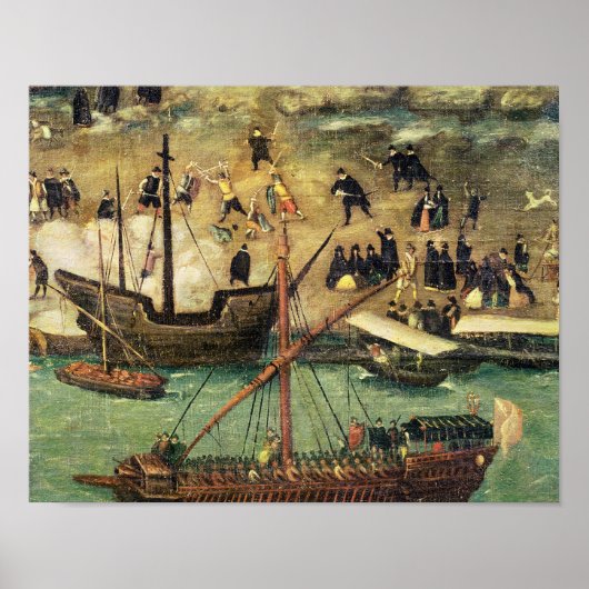 セビリア港， c.1590 ポスター (正面)