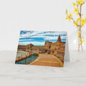 セビリア・エスパーナ広場。スペイン カード (黄色い花)