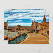 セビリア・エスパーナ広場。スペイン ポストカード (正面/裏面)