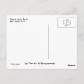 セビリア，スペインの正方形はがき ポストカード (裏面)