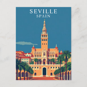 セビリア,スペイン・アンダルシアレトロ旅行芸術 ポストカード