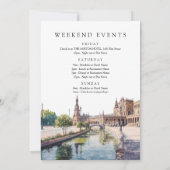 セビリア スペイン 水彩 バチェロレッテ ウィークエンド 招待状 (裏面)