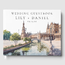 セビリア スペイン 水彩 結婚式 ゲストブック