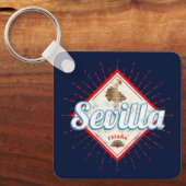 セビルアンダルシアスペインレトロフラメンコヴィンテージ キーホルダー (正面)