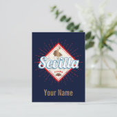 セビルアンダルシアスペインレトロフラメンコヴィンテージ シーズンポストカード (スタンド正面)