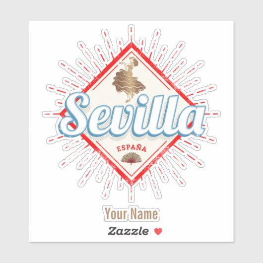 セビルアンダルシアスペインレトロフラメンコヴィンテージ シール (シート)