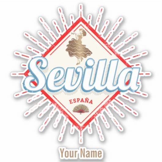 セビルアンダルシアスペインレトロフラメンコヴィンテージ シール (正面)