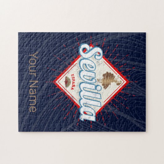 セビルアンダルシアスペインレトロフラメンコヴィンテージ ジグソーパズル (横)