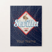 セビルアンダルシアスペインレトロフラメンコヴィンテージ ジグソーパズル (縦)