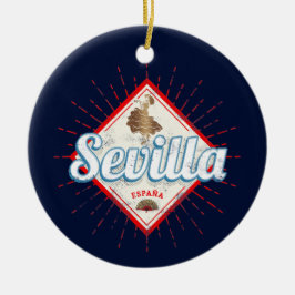 セビルアンダルシアスペインレトロフラメンコヴィンテージ セラミックオーナメント
