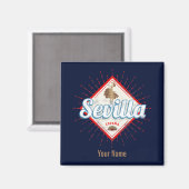 セビルアンダルシアスペインレトロフラメンコヴィンテージ マグネット (正面/裏面)