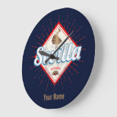 セビルアンダルシアスペインレトロフラメンコヴィンテージ ラージ壁時計 (傾斜)