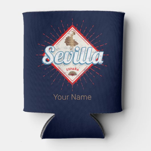 セビルアンダルシアスペインレトロフラメンコヴィンテージ 缶クーラー (正面)