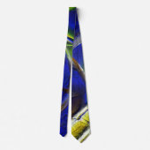 セピアから緑と青の外皮までの曲線ストローク ネクタイ (裏面)