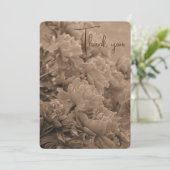 セピアで光に面している牡丹 サンキューカード (スタンド正面)