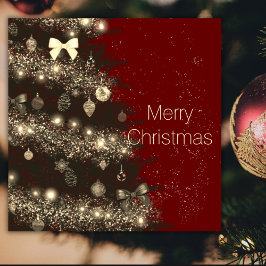 セピアと赤のクリスマスツリー