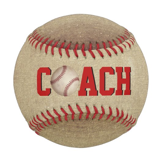 セピアにボールを投げた野球コーチ 野球ボール (正面)