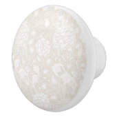 セピアのウィリアム・モリスの花柄  セラミックノブ (右)