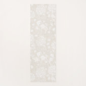 セピアのウィリアム・モリスの花柄  ヨガマット (正面)