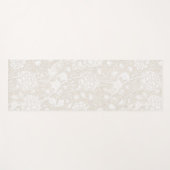 セピアのウィリアム・モリスの花柄  ヨガマット (正面(横))