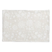 セピアのウィリアム・モリスの花柄  枕カバー (裏面)