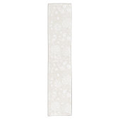 セピアのウィリアム・モリス花柄 ショートテーブルランナー (正面)