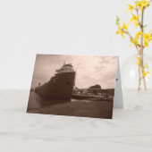 「セピアのウィリアム・Ａ・アーヴィン」快気祝いカード カード (黄色い花)