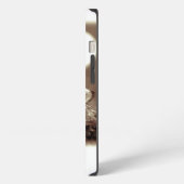 セピアのオオカミと月 iPhoneケース (左側面)