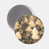 セピアのキノコ マグネット (正面/裏面)