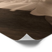 セピアのトレリスに囲まれたクレマティスの花 ポスター (角)