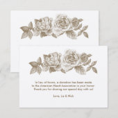 セピアのバラスケッチ ファボリ カード (正面/裏面)