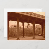 セピアのパリ橋 ポストカード (正面/裏面)