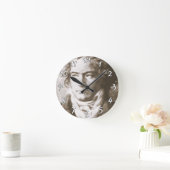 セピアのベートーヴェンカスタム ラウンド壁時計 (ホーム)