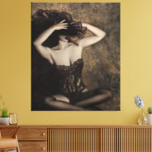 セピアの官能性 – セルフポートレイト キャンバスプリント (インサイチュ (リビング))