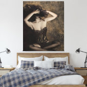 セピアの官能性 – セルフポートレイト キャンバスプリント (インサイチュ (寝室))