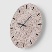 セピアの水滴 ラージ壁時計 (傾斜)