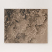 セピアの牡丹 ジグソーパズル (横)