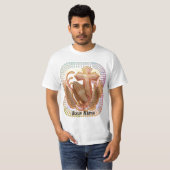 セピアの祈りの手 キリスト教Tシャツ Tシャツ (正面フル)