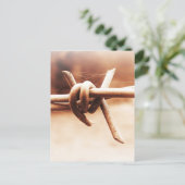 セピアのBarbwireとSpider Web ポストカード (スタンド正面)