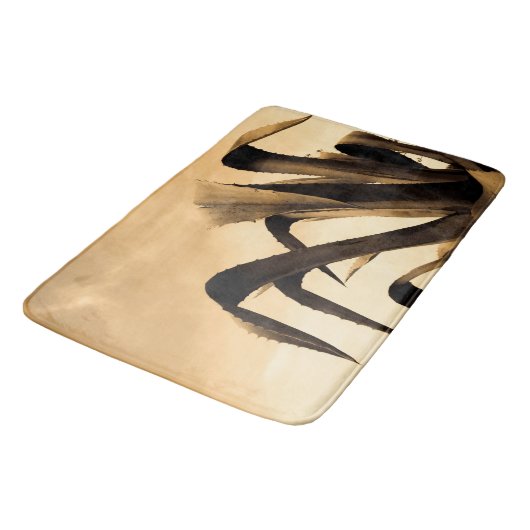 セピアアロエ植物 バスマット (アングル)