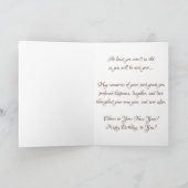 「セピアアンティークトイトラクター」誕生日カード カード (内部)