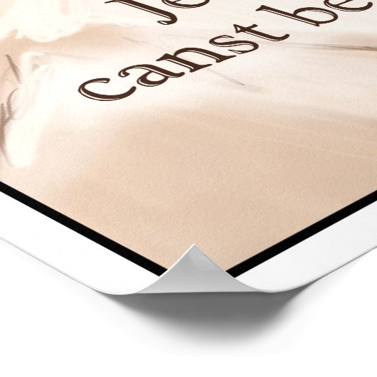 セピアイエズスアートバイブル引用文- Mark 9:23 ポスター (角)