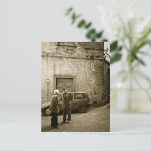 セピアイタリアンのはがきの通りシーン ポストカード (スタンド正面)