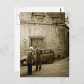 セピアイタリアンのはがきの通りシーン ポストカード (正面/裏面)