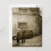 セピアイタリアンポストカードマフィア通り文字 ポストカード (正面/裏面)