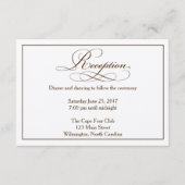 セピアウェディングレセプション詳細カード エンクロージャーカード (正面)