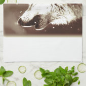 セピアウルフ&ムーン キッチンタオル (折り畳み)