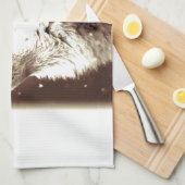 セピアウルフ&ムーン キッチンタオル (四つ折り)