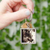 セピアウルフ&ムーン キーホルダー (手)